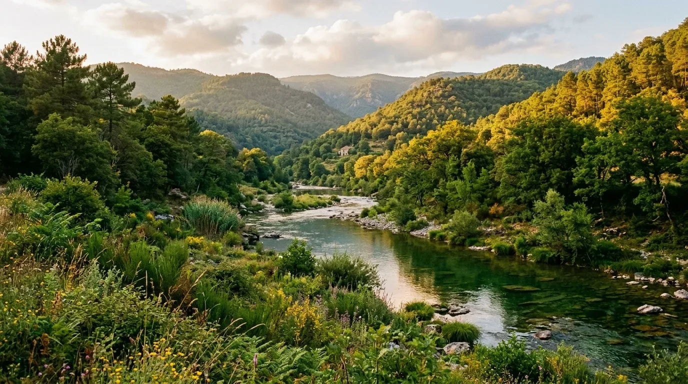 Paysage de la Haute Vallée de l'Orb et rives naturelles